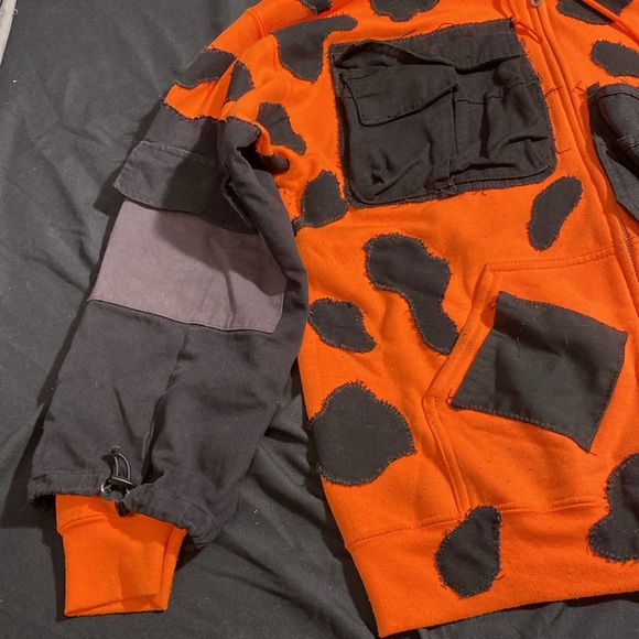 1 of 1 Custom Patchwork Zip-Up Hoodie - Picture 3 of 13